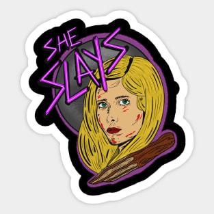 She Slays Buffy The Vampire Slayer Sticker